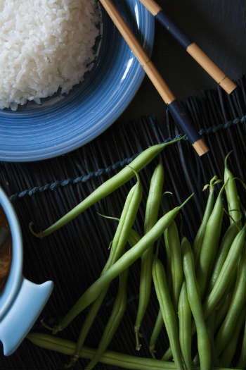 Verdure al red curry con riso basmati