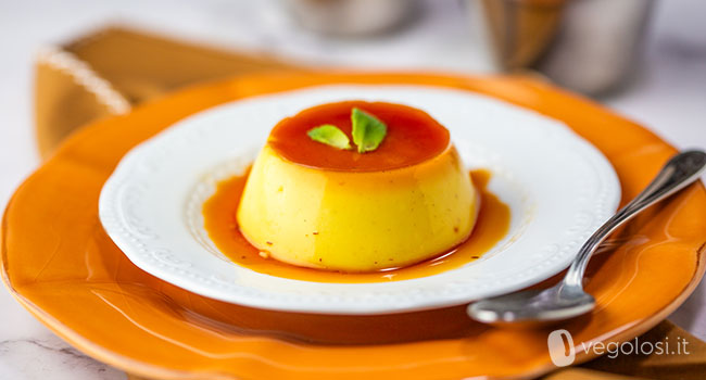 Crème caramel vegano